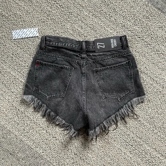 Urban Outfitters distressed black denim shorts - Picture 2 of 3